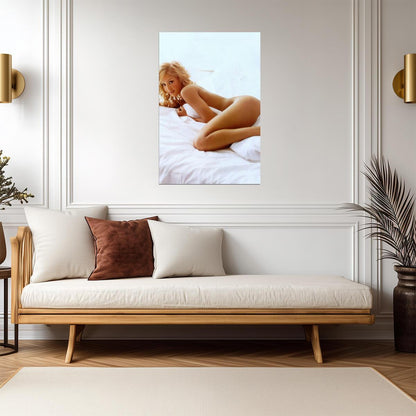 Jessica Alba Nude Poster | Lying Pose Wall Art Print - Celebrities Poster