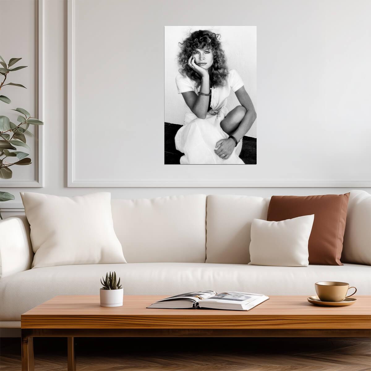 Julie Christie Black and White Portrait Poster | Actress Wall Art Print - Celebrities Poster