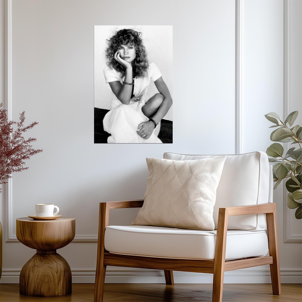 Julie Christie Black and White Portrait Poster | Actress Wall Art Print - Celebrities Poster
