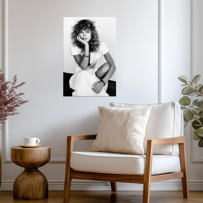 Julie Christie Black and White Portrait Poster | Actress Wall Art Print - Celebrities Poster