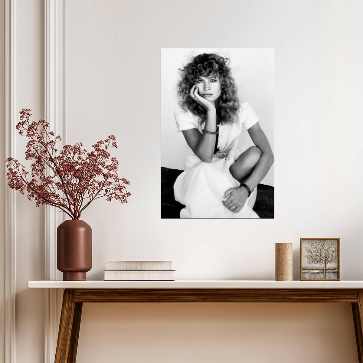Julie Christie Black and White Portrait Poster | Actress Wall Art Print - Celebrities Poster