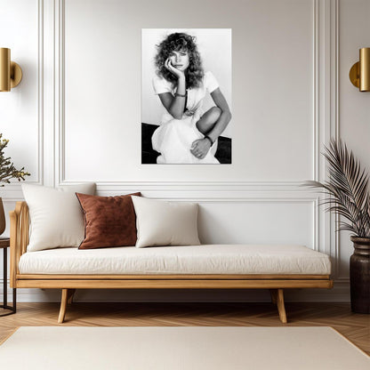 Julie Christie Black and White Portrait Poster | Actress Wall Art Print - Celebrities Poster