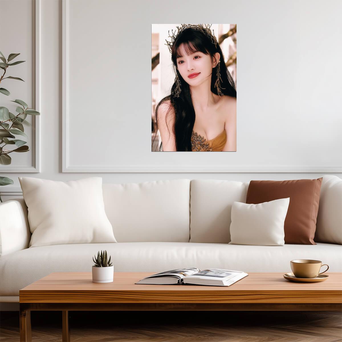 Tian Xi Wei Fantasy Portrait Poster | Actress Wall Art Print - Celebrities Poster