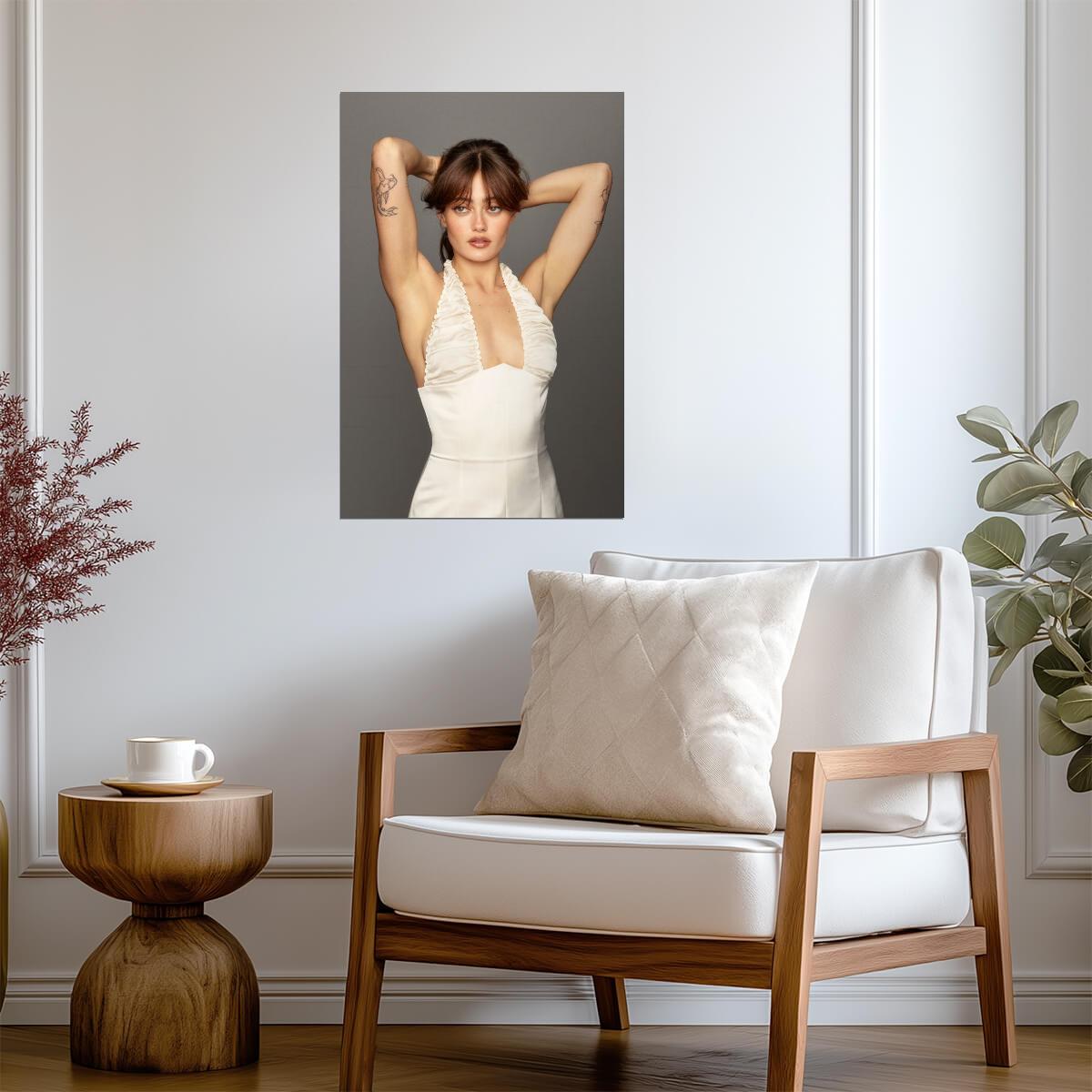 Ella Purnell in Off Shoulder Dress Poster | Studio Wall Art Print - Celebrities Poster