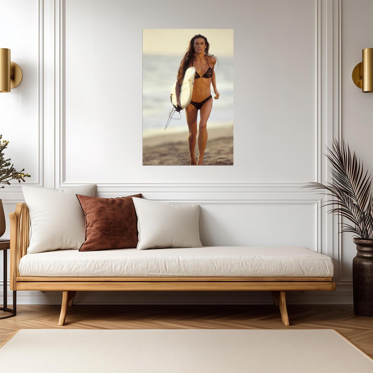 Demi Moore in Black Bikini Poster | Sexy Actress Wall Art Print - Celebrities Poster