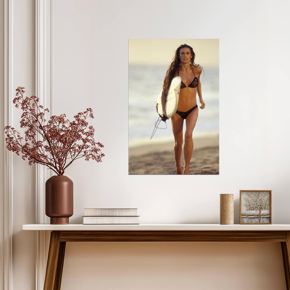 Demi Moore in Black Bikini Poster | Sexy Actress Wall Art Print - Celebrities Poster