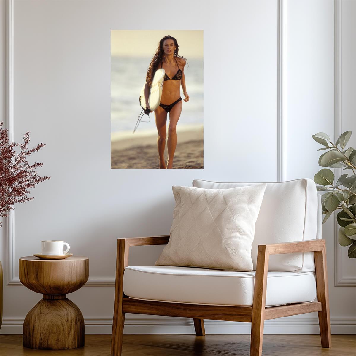Demi Moore in Black Bikini Poster | Sexy Actress Wall Art Print - Celebrities Poster