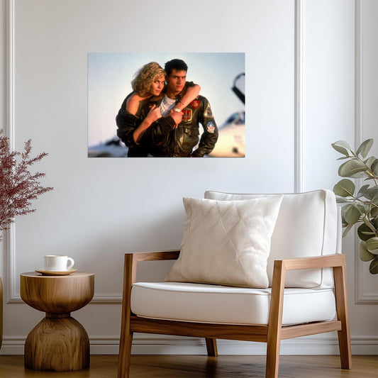 Kelly Mcgillis with Tom Cruise Poster | 80s Movie Wall Art Print - Celebrities Poster