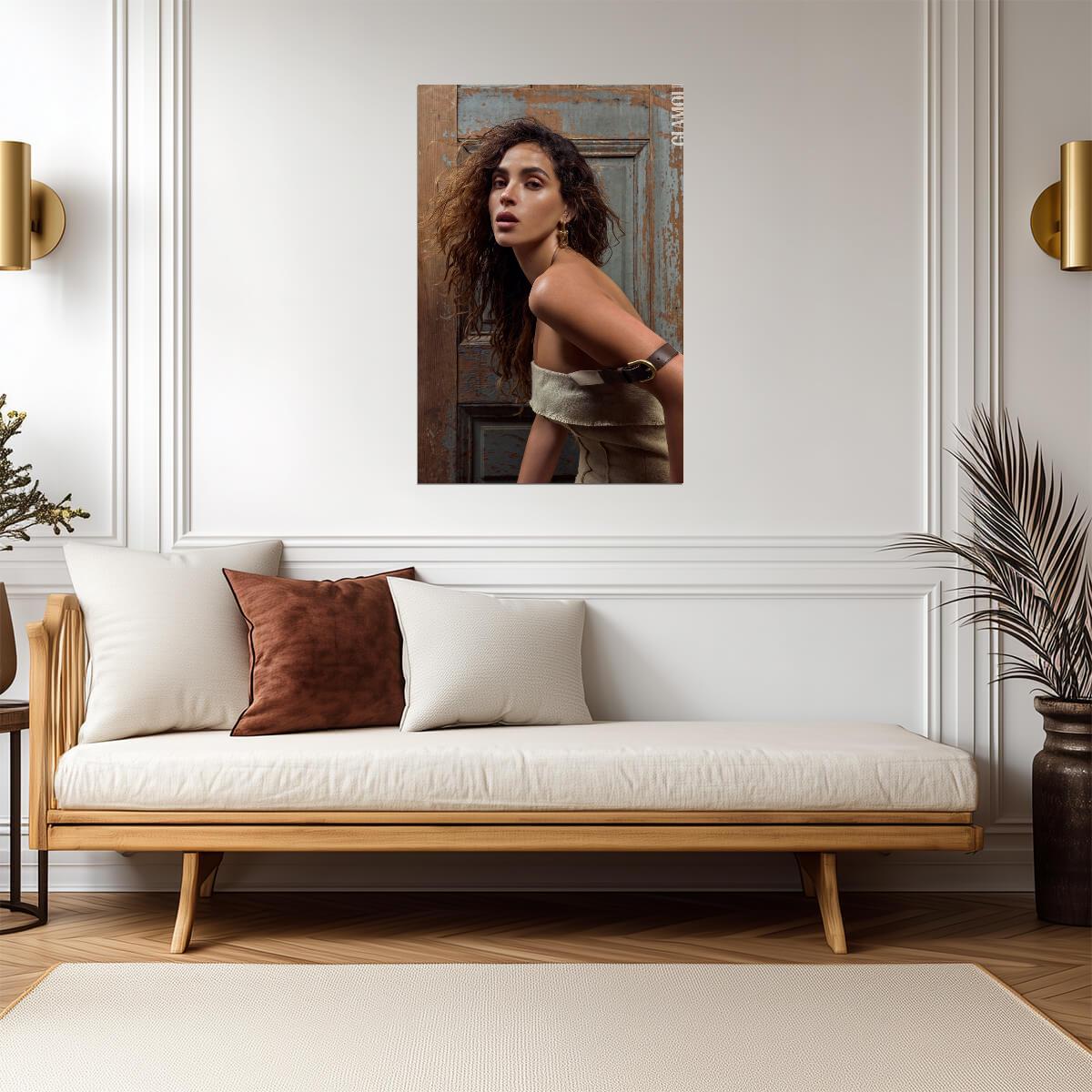 Adria Arjona Portrait Poster | Actress Wall Art Print - Celebrities Poster