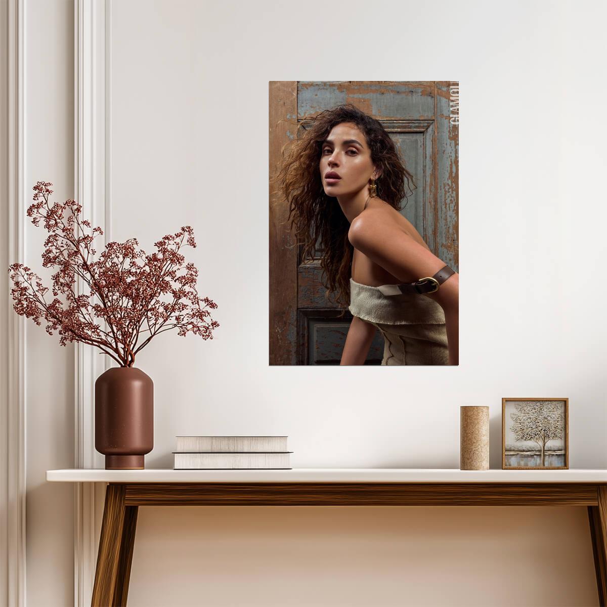 Adria Arjona Portrait Poster | Actress Wall Art Print - Celebrities Poster