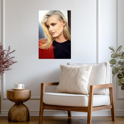 Daryl Hannah in Red Poster | Half Profile Portrait Wall Art Print - Celebrities Poster