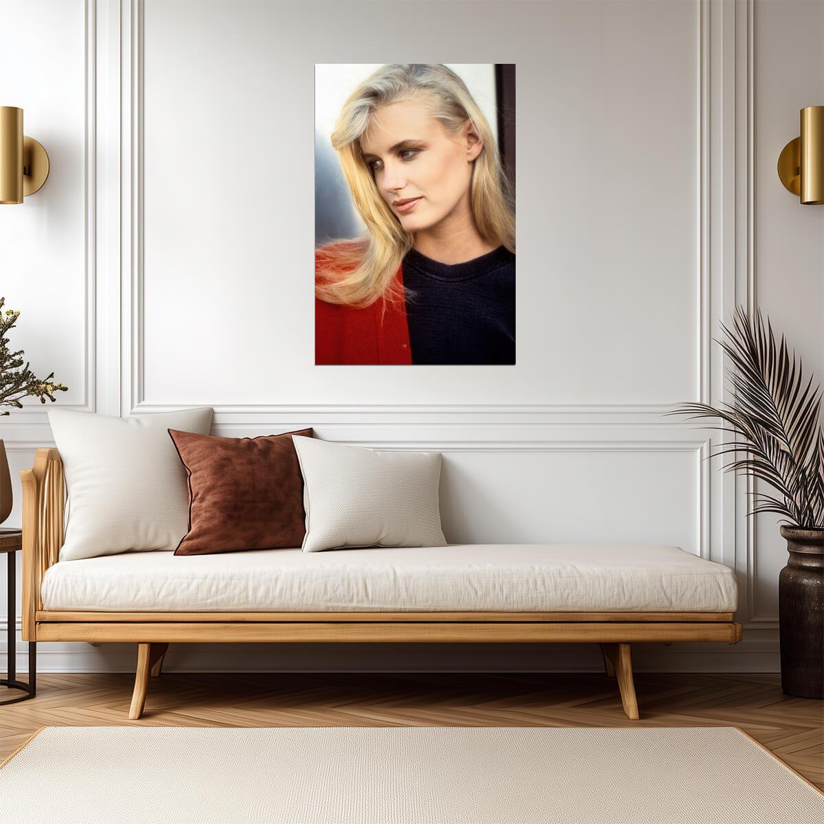 Daryl Hannah in Red Poster | Half Profile Portrait Wall Art Print - Celebrities Poster