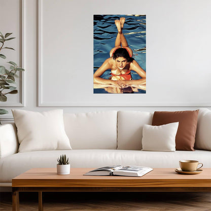 Alexandra Daddario Legs Up Pose Poster | Sexy Actress Wall Art Print - Celebrities Poster