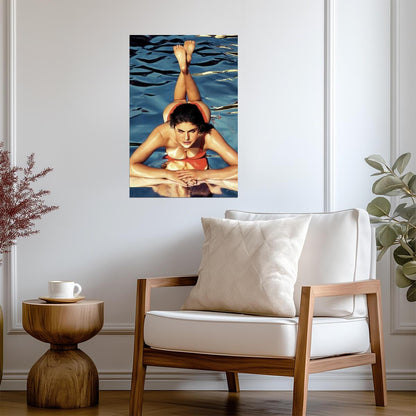 Alexandra Daddario Legs Up Pose Poster | Sexy Actress Wall Art Print - Celebrities Poster
