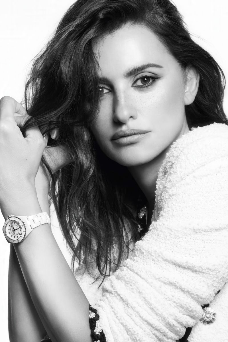 Penelope Cruz Black and White Portrait Poster | Actress Wall Art Print - Celebrities Poster