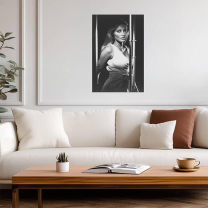 Sharon Tate Black and White Portrait Poster | Actress Photo Print - Celebrities Poster