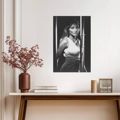 Sharon Tate Black and White Portrait Poster | Actress Photo Print - Celebrities Poster
