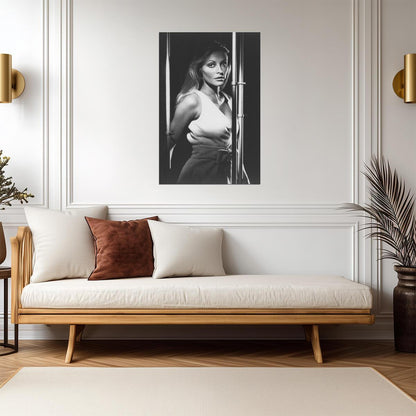 Sharon Tate Black and White Portrait Poster | Actress Photo Print - Celebrities Poster