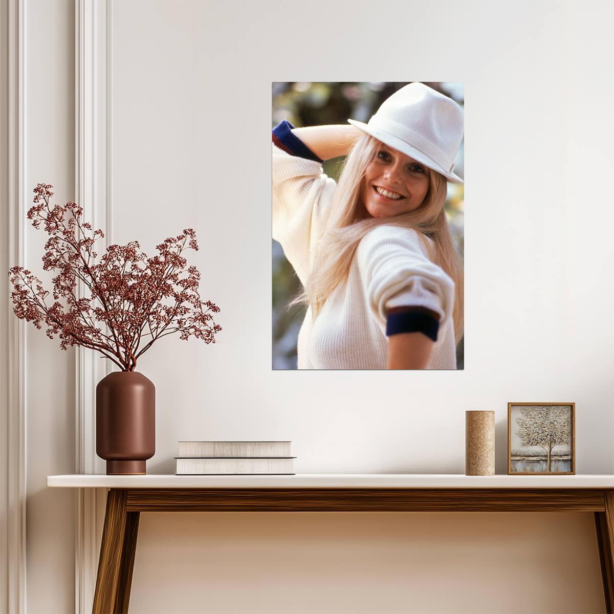 Cheryl Ladd White Hat Poster | Actress Wall Art Print - Celebrities Poster