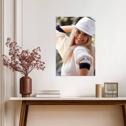 Cheryl Ladd White Hat Poster | Actress Wall Art Print - Celebrities Poster