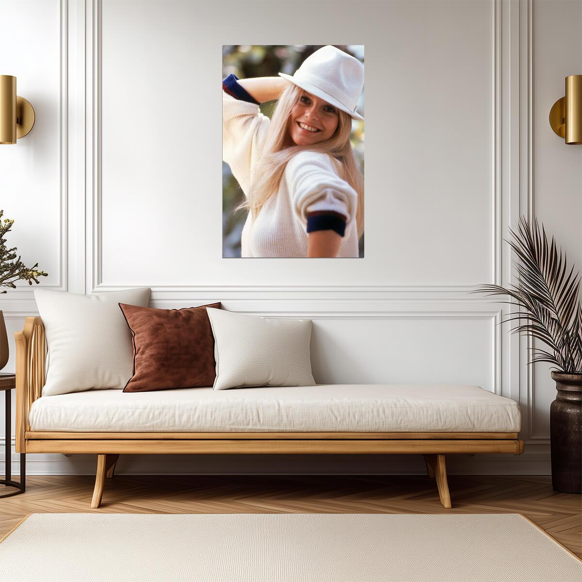 Cheryl Ladd White Hat Poster | Actress Wall Art Print - Celebrities Poster