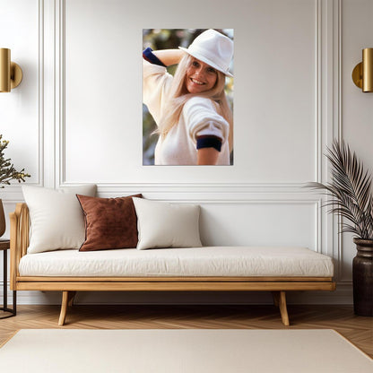 Cheryl Ladd White Hat Poster | Actress Wall Art Print - Celebrities Poster