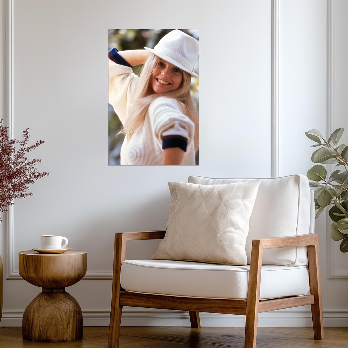 Cheryl Ladd White Hat Poster | Actress Wall Art Print - Celebrities Poster