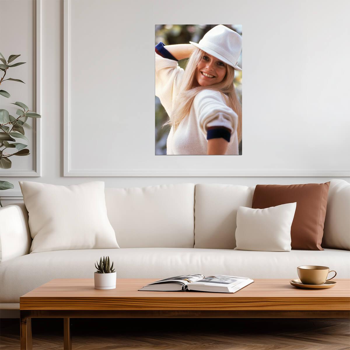 Cheryl Ladd White Hat Poster | Actress Wall Art Print - Celebrities Poster