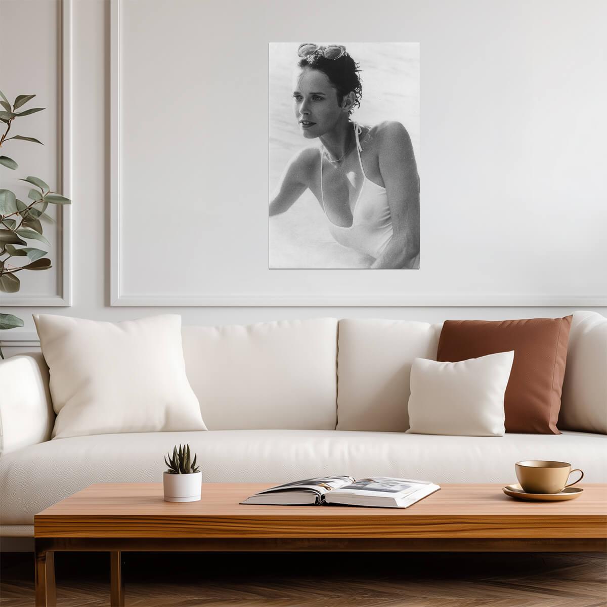 Sylvia Kristel in Wet Sheer Dress Poster | Sexy Actress Wall Art Print - Celebrities Poster