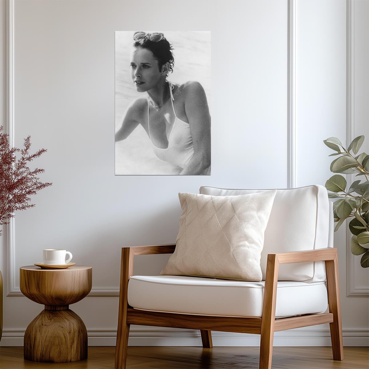 Sylvia Kristel in Wet Sheer Dress Poster | Sexy Actress Wall Art Print - Celebrities Poster
