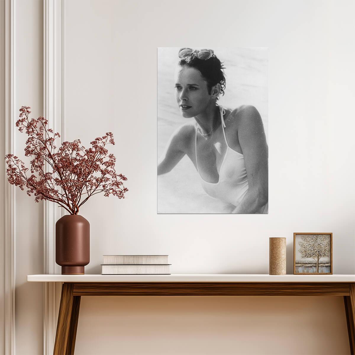 Sylvia Kristel in Wet Sheer Dress Poster | Sexy Actress Wall Art Print - Celebrities Poster