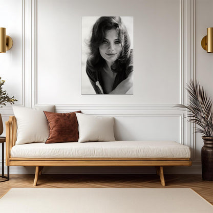 Jacqueline Bisset Freckles Poster | Black and White Wall Art Print - Celebrities Poster