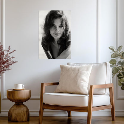 Jacqueline Bisset Freckles Poster | Black and White Wall Art Print - Celebrities Poster