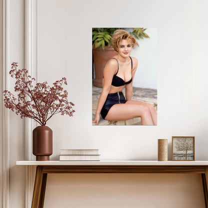 Drew Barrymore in Swimsuit Poster | Young Sexy Actress Wall Art Print - Celebrities Poster
