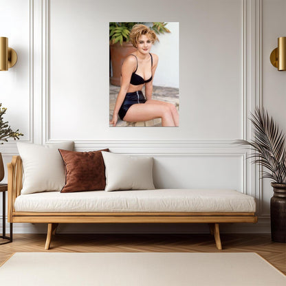 Drew Barrymore in Swimsuit Poster | Young Sexy Actress Wall Art Print - Celebrities Poster