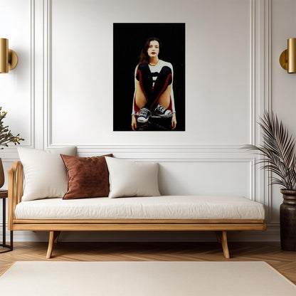 Liv Tyler Sneakers Poster | Vintage Red Lipstick Wall Art Print - Celebrities Poster