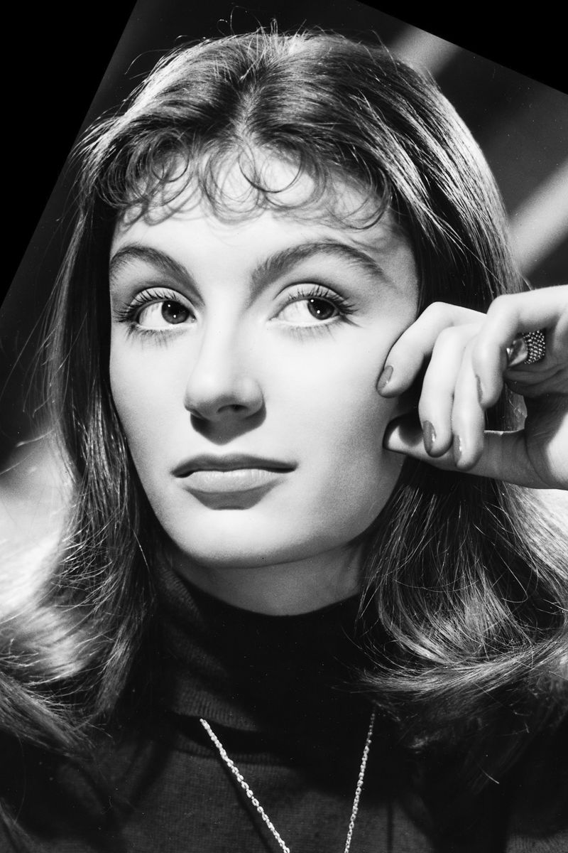 Anouk Aimee Black and White Portrait Poster | Actress Wall Art Print - Celebrities Poster
