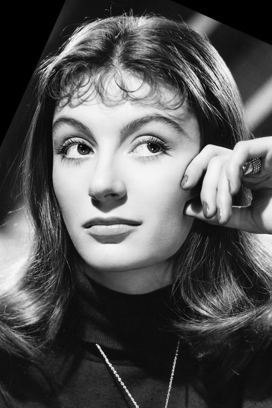 Anouk Aimee Black and White Portrait Poster | Actress Wall Art Print - Celebrities Poster