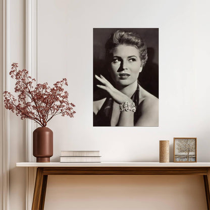 Silvana Mangano Black and White Portrait Poster | Actress Wall Art Print - Celebrities Poster