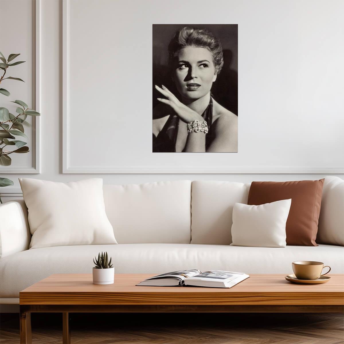 Silvana Mangano Black and White Portrait Poster | Actress Wall Art Print - Celebrities Poster