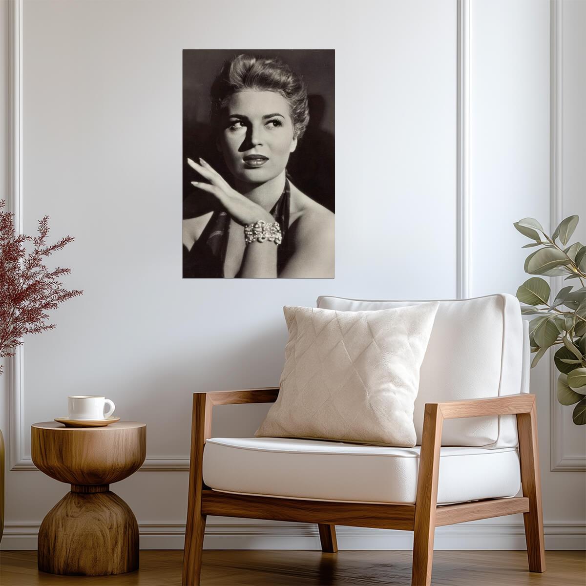 Silvana Mangano Black and White Portrait Poster | Actress Wall Art Print - Celebrities Poster