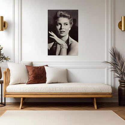 Silvana Mangano Black and White Portrait Poster | Actress Wall Art Print - Celebrities Poster