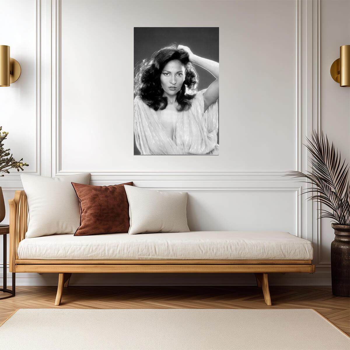 Pam Grier in Dress Poster | Black and White Glamour Portrait Wall Art Print - Celebrities Poster