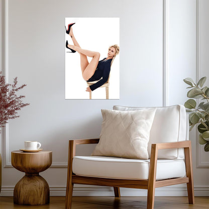 Charlize Theron Sexy Legs Poster | Actress Wall Art Print - Celebrities Poster