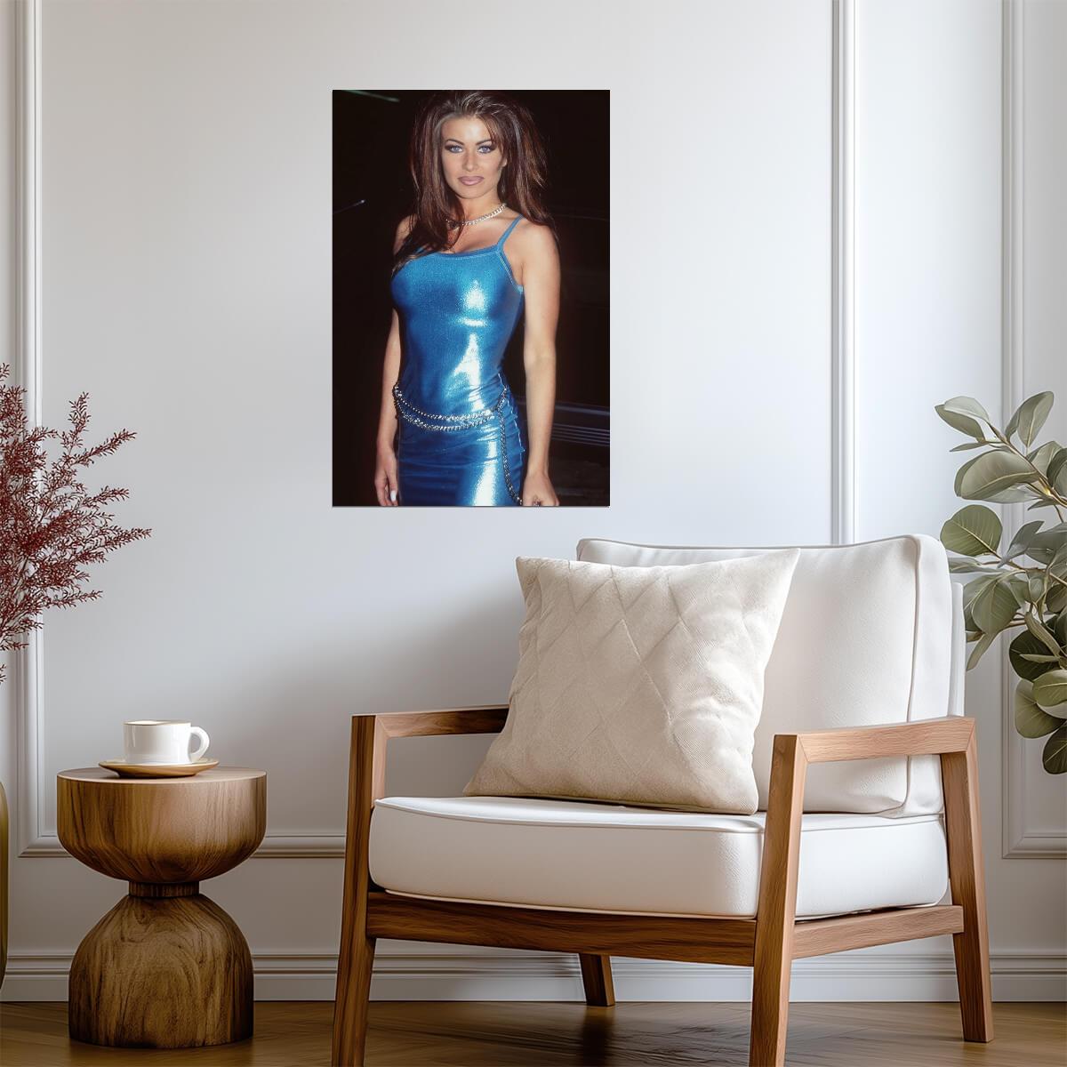 Carmen Electra in Blue Sequined Dress Poster | 1990s Young Actress Print - Celebrities Poster