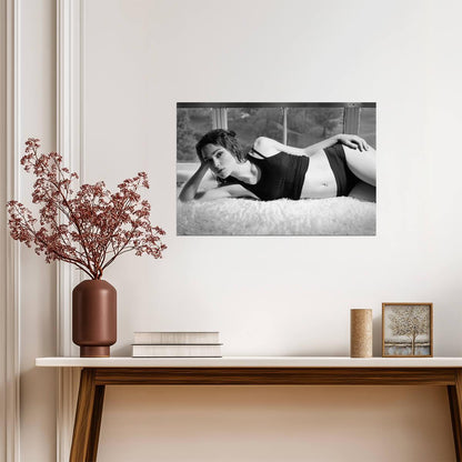 Keira Knightley Black and White Portrait Poster | Actress Wall Art Print - Celebrities Poster