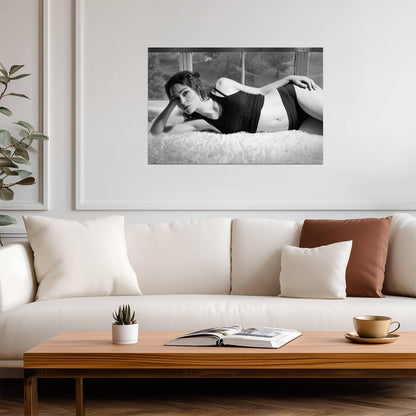 Keira Knightley Black and White Portrait Poster | Actress Wall Art Print - Celebrities Poster
