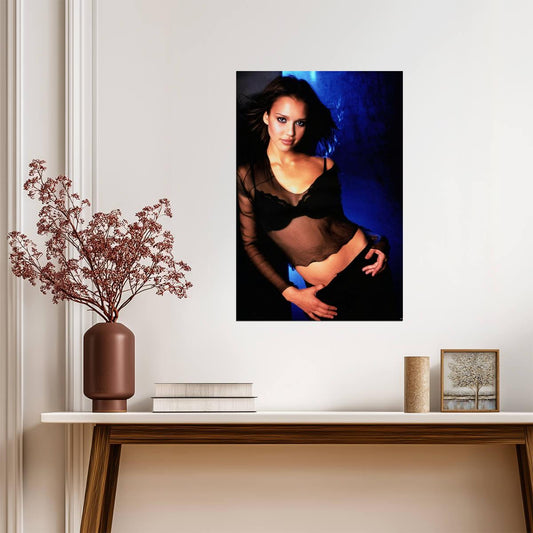 Jessica Alba Portrait Poster | Vintage Wall Art Print - Celebrities Poster