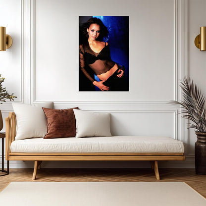 Jessica Alba Portrait Poster | Vintage Wall Art Print - Celebrities Poster