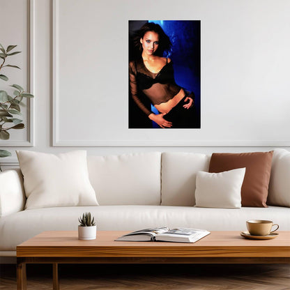 Jessica Alba Portrait Poster | Vintage Wall Art Print - Celebrities Poster